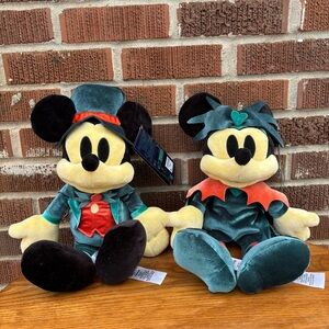 Disney Happy Halloween 2023 Mickey & Minnie Mouse Plush Set NEW